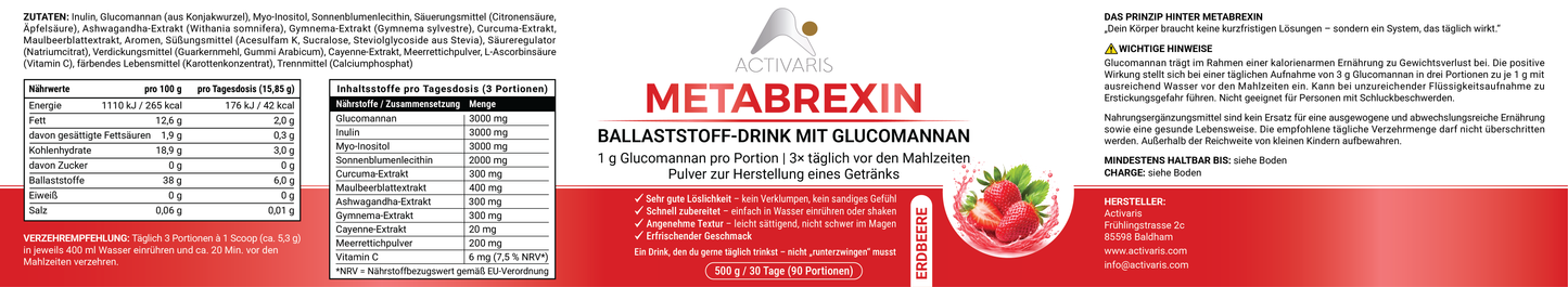 Activaris® - METABREXIN RESET SYSTEM – Die 30‑Tage‑Stoffwechsel‑Kur für Balance, Energie und Sättigung